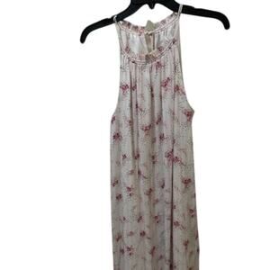 Halter dress with pink flowers